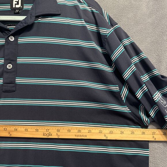 Lot Of 2 FootJoy Golf Polo Shirts Mens 2XL XXL Striped Performance TPC Louisiana - Picture 6 of 9